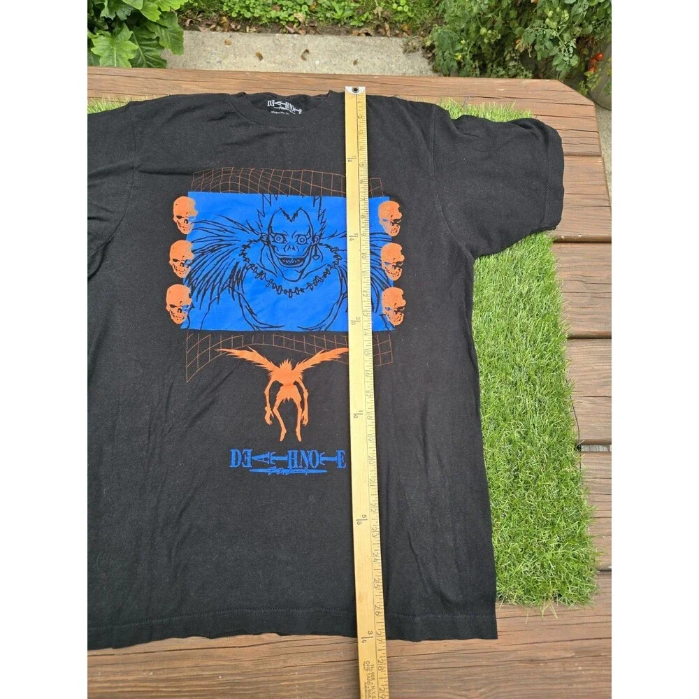 Hot topic Death Note Mens Size M Anime Manga  T-shirt Black Blue Orange EUC - Picture 4 of 9
